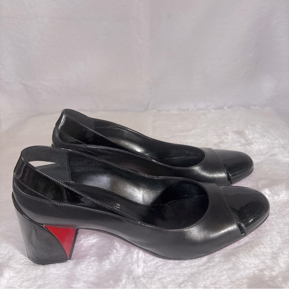 Christian Louboutin Authentic Black Blocked Heels - Picture 3 of 9
